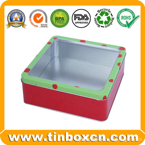 Square Chocolate Tin Box with Food Grade Metal Food Container